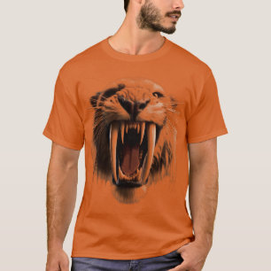 Sabre Toothed Tiger Large Face T-Shirt