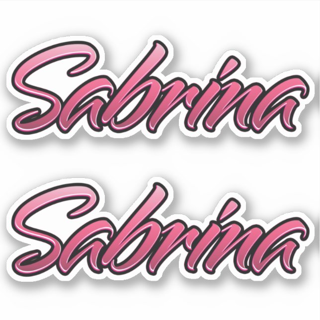 Sabrina faded pink Aufkleber Sticker Stickerset (Front)