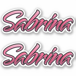Sabrina faded pink sticker embroiderset
