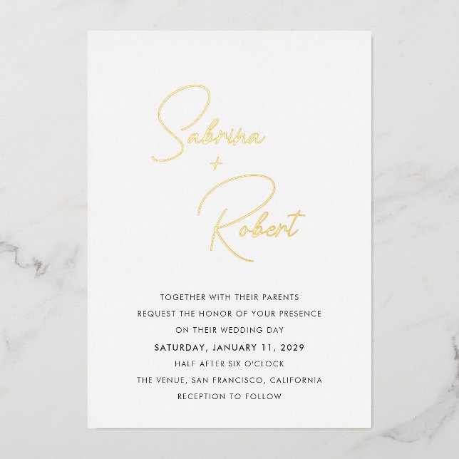 Sabrina Modern Wedding Invitation (Front)