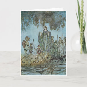 Sabrina Rises, attended by Water Nymphs Card