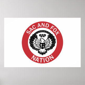 Sac and Fox Nation Flag Oklahoma Poster