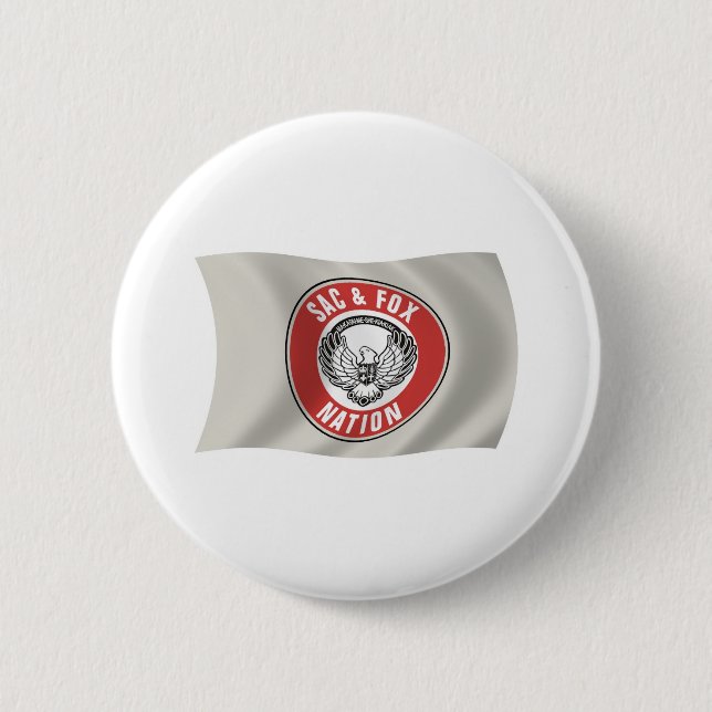 Sac & Fox Nation (Oklahoma) Flag Button (Front)