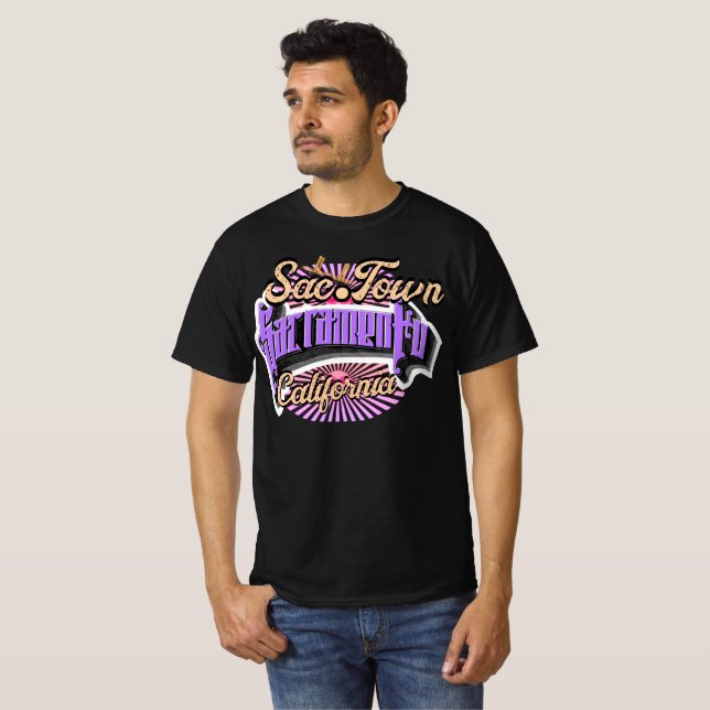 Sac Town Sacramento Typography T-Shirt (Front Full)