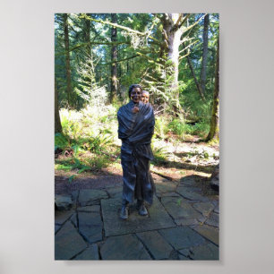 Sacagawea Statue, Fort Clatsop, Astoria, Oregon Poster