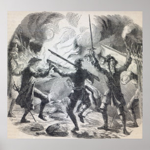 Sacheverell rioters destroy part of a chapel poster