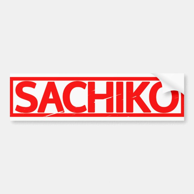 Sachiko Stamp Bumper Sticker (Front)