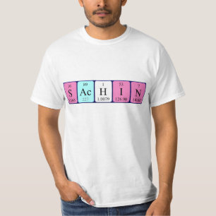 Sachin periodic table name shirt