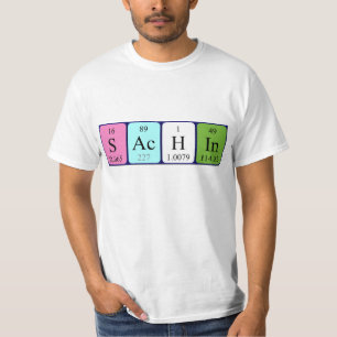 Sachin periodic table name shirt