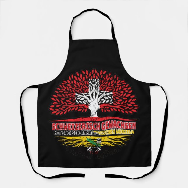 Sachsen-Anhalt Schweizer Schweiz Baum Apron (Front)
