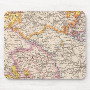 Sachsen, Mecklenburg, Anhalt Atlas Map Mouse Pad