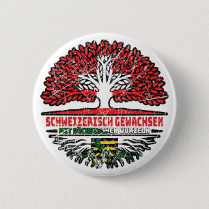Sachsen Sächsisch Schweizer Schweiz Baum Wurzel 6 Cm Round Badge