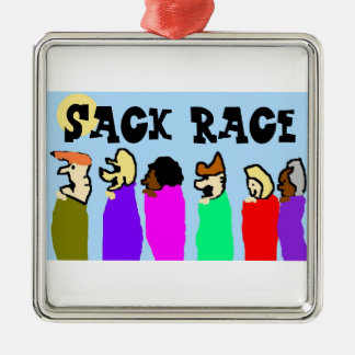 Sack Race Metal Tree Decoration