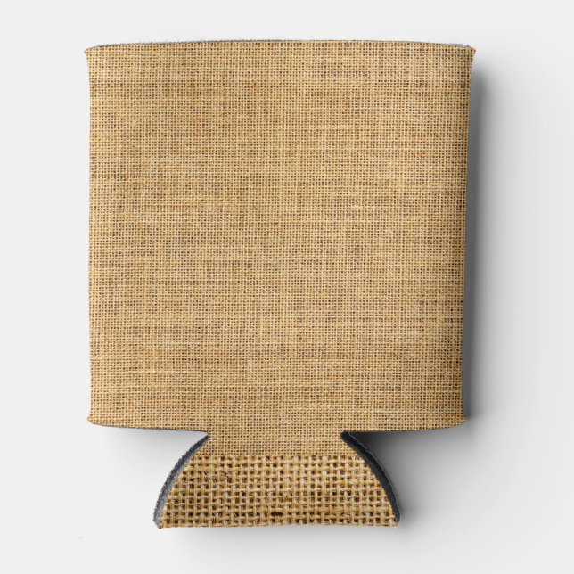Sackcloth Texture: Rustic Background Essence Can Cooler (Front)