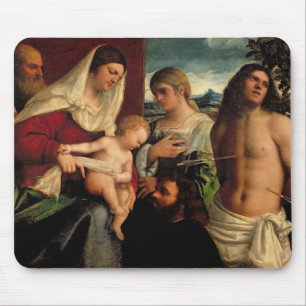 Sacra Conversatione with SS. Catherine, Sebastian Mouse Pad