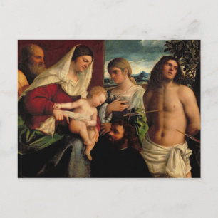 Sacra Conversatione with SS. Catherine, Sebastian Postcard