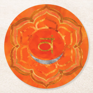 Sacral chakra - Svadhisthana Round Paper Coaster