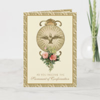 Sacrament Confirmation Religious Peach Roses Holid