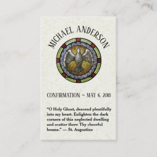 Sacrament Confirmation Stained Glass Holy Cards
