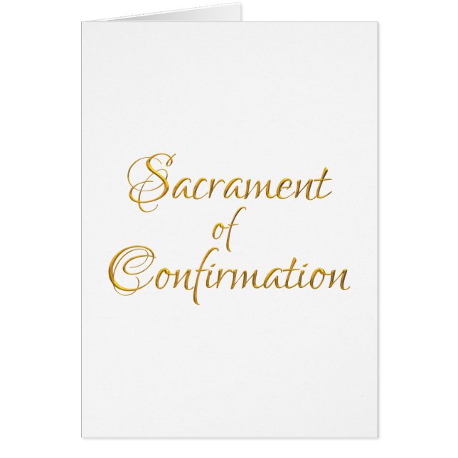 Sacrament of Confirmation Golden 3D Look (Front)