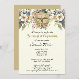 Sacrament of Confirmation Religious Catholic  Invitation