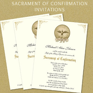 Sacrament of Confirmation Religious Catholic  Invitation