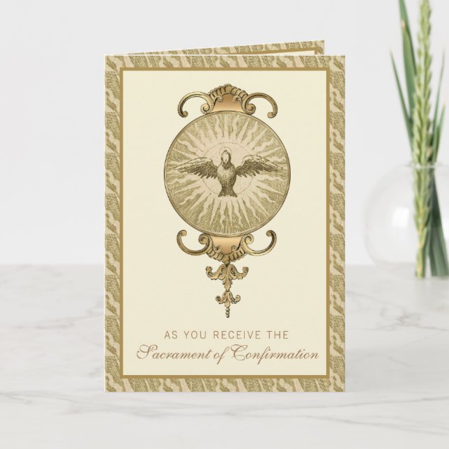 Sacrament of Confirmation Religious Prayer Holiday Card (Front)