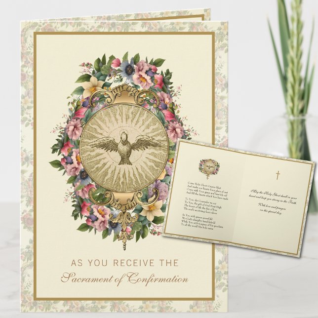 Sacrament of Confirmation Religious Prayer Holiday Card (Creator Uploaded)