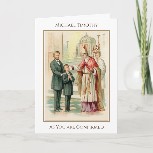 Sacrament of Confirmation Vintage Religious Card (Front)
