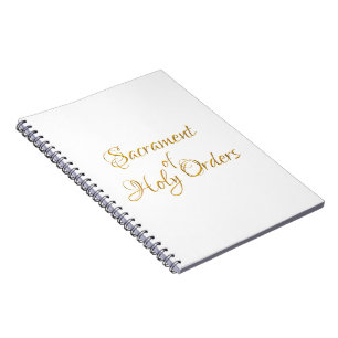 Sacrament of Holy Orders Golden 3D Look Spiral Notebook