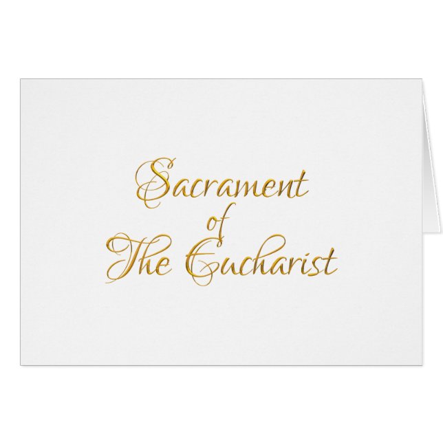 Sacrament of The Eucharist Golden 3D Look (Front Horizontal)
