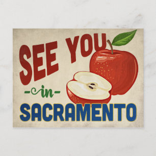 Sacramento California Apple - Vintage Travel Postcard