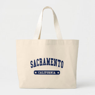 Sacramento California College Style tee shirts Large Tote Bag