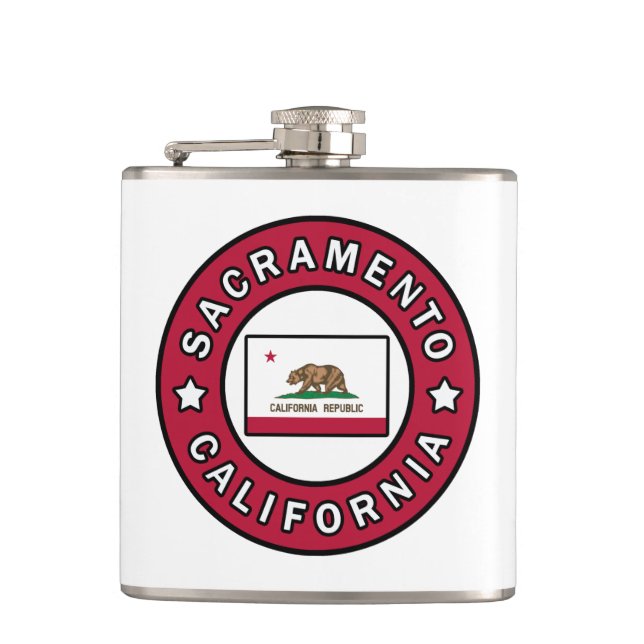 Sacramento California Hip Flask (Front)