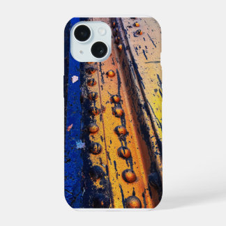 Sacramento California Riveted Steel Beam Blue iPhone 15 Case