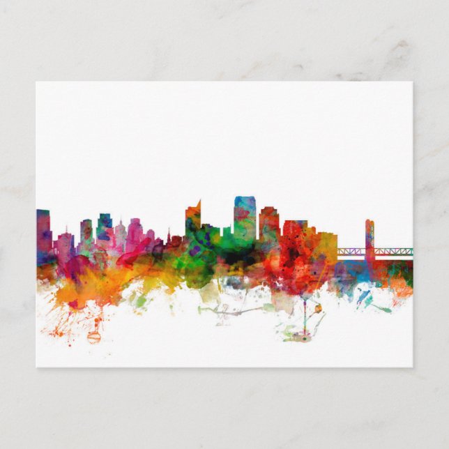 Sacramento California Skyline Postcard (Front)