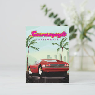 Sacramento California Sports car Postcard