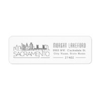 Sacramento, California Stylised Skyline |