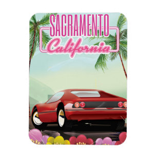 Sacramento California travel poster Magnet