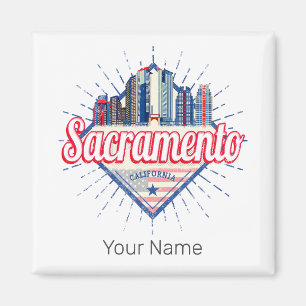 Sacramento California United States Skyline USA Magnet