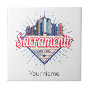 Sacramento California United States Skyline USA Tile