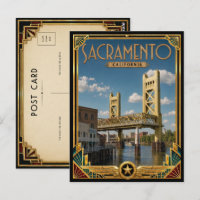 Sacramento California Vintage Art Deco Golden Age