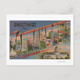 Sacramento, CaliforniaLarge Letter Scenes Postcard