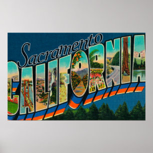 Sacramento, CaliforniaLarge Letter Scenes Poster