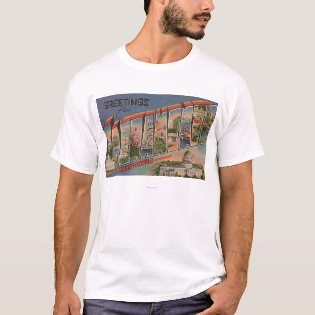 Sacramento, CaliforniaLarge Letter Scenes T-Shirt (Front)