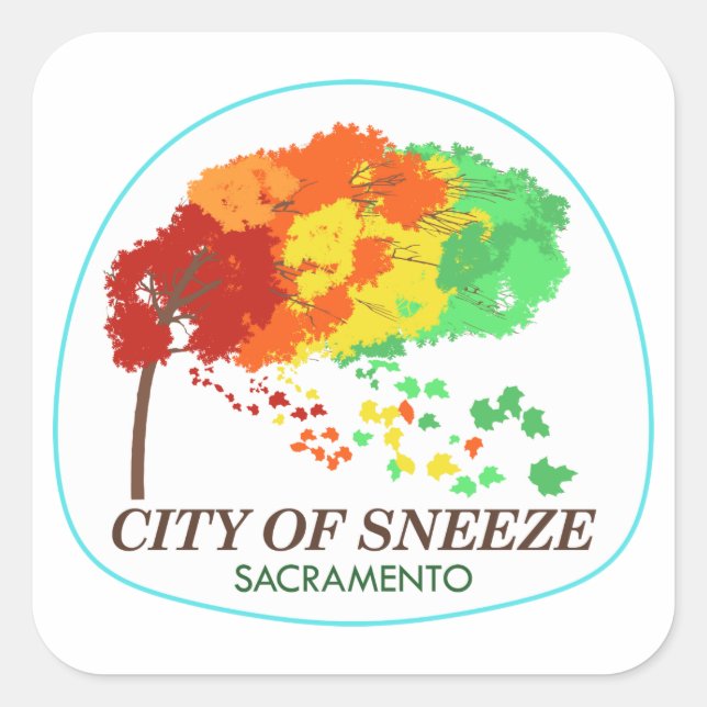 Sacramento "City of Sneeze" Sticker (Front)