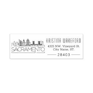 Sacramento Custom Address Self-inking Stamp