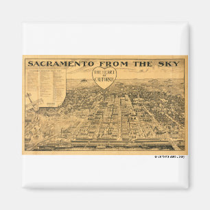 Sacramento from the Sky, 1923 Magnet