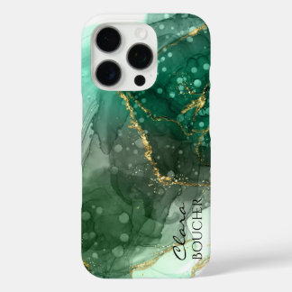 Sacramento Green Alcohol Ink Customisable iPhone 16 Pro Case