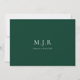 Sacramento Green Business Monogram From Desk of Card